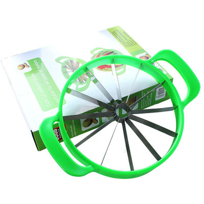 Home Kitchen Bamboo Watermelon Slicer Stainless Steel Fruit Cutter for Vegetables