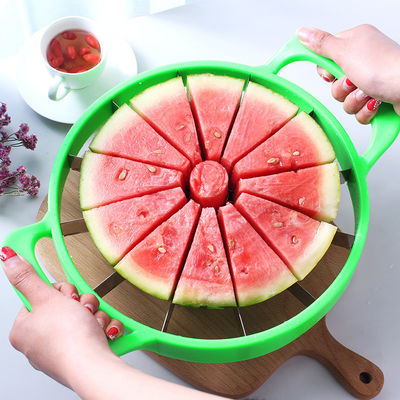 Customized Logo Bamboo Watermelon Cutter for Easy Fast Slicing of Fruits Vegetables