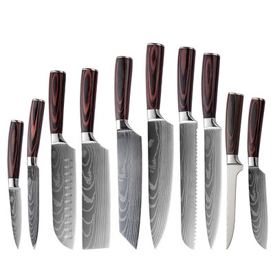 Function Durable Kitchen Tools 67 Layer Damascus Chef Knives with Rosewood Handle End
