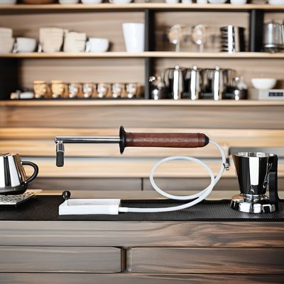 Stainless Steel Anti-Scald Brush Pressure Steam Espresso Machine Cleaning Accessories