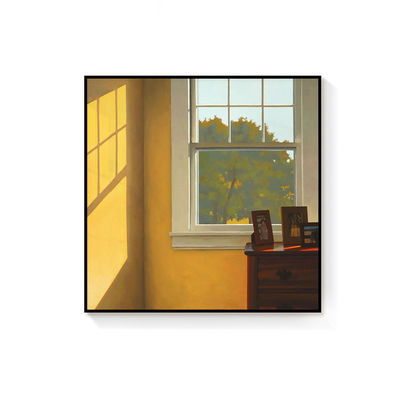 Black and Gold Frame 'Sunshine Window' Still Life Canvas Painting Format Ladder Belt