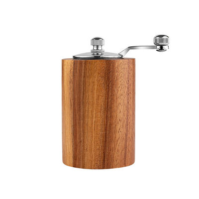Wooden Refillable Bottle Hand-Cranked Salt Pepper Mill for Flax Seed and Customized Size
