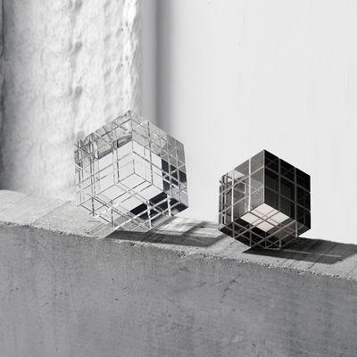 Custom Made Size Rectangle Artistic Modern Deco Rubik's Cube Glass Ornaments for Interior Table Home Decor