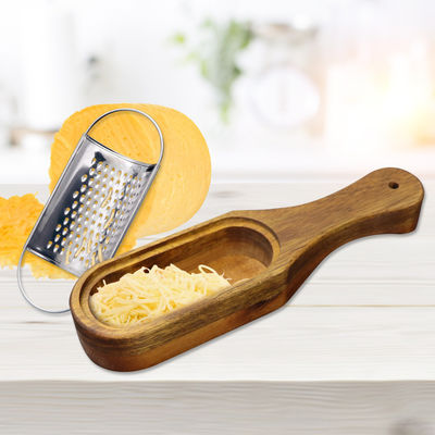 Wood Handle Cheese Grater Advanced Vegetable Slicer Chopper for Quick and Easy Food Prep