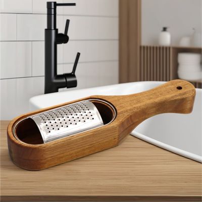 Wood Handle Cheese Grater Advanced Vegetable Slicer Chopper for Quick and Easy Food Prep