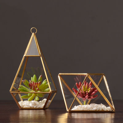 Nordic Style Luxury Home Decor Glass Display Box with Customized Size and Wooden Base