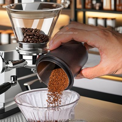 Functional Design Stainless Steel Coffee Dosing Cup for Hands-Free Powder Dispensing