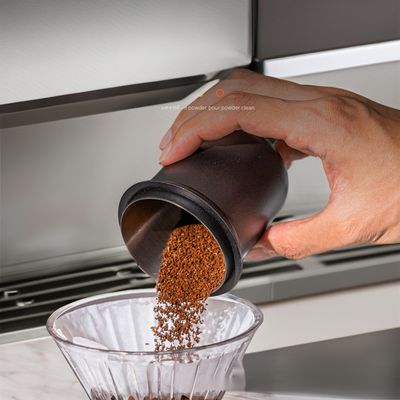 PP Plastic Carved Inverted Powder Cup for Universal Espresso Machines Modern Design