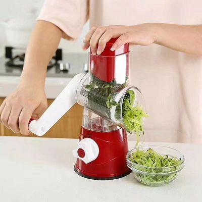 Three-in-One Drum Vegetable Cutter Hand Rotating Mutifunction Cutting Slicer for Cutting