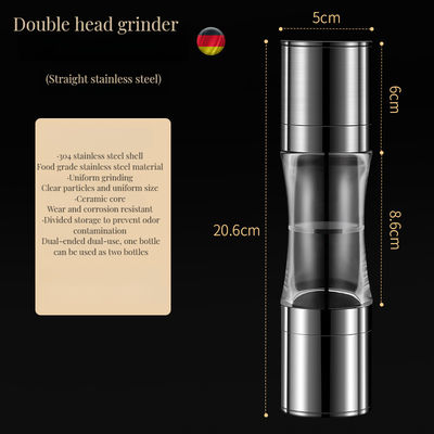 Disposable Manual Bamboo Salt Pepper Mill Plastic Refillable Spice Grinder for Benefit