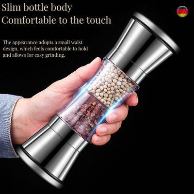 Disposable Manual Bamboo Salt Pepper Mill Plastic Refillable Spice Grinder for Benefit