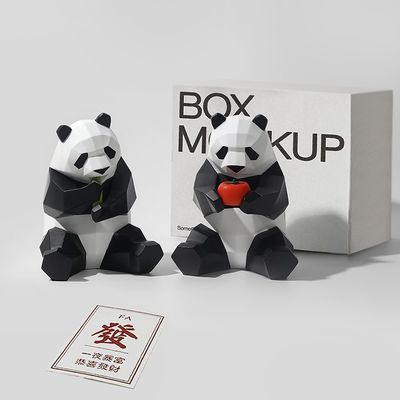 Promotion Gifts Static PVC Plastic Goat Sheep Models for Child Table Panda Decorations