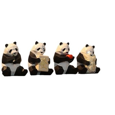 Promotion Gifts Static PVC Plastic Goat Sheep Models for Child Table Panda Decorations