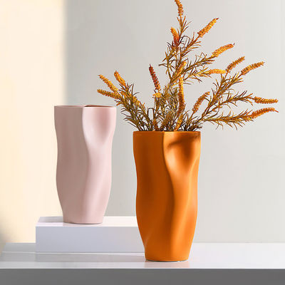Create a Chic and Modern Atmosphere with This Unique Paper Basket Shaped Ceramic Vase