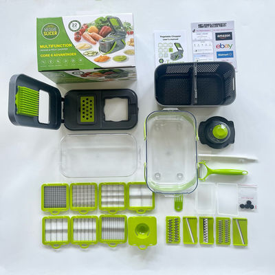 15 in 1 Multi-Functional Kitchen Tool Hand Vegetable Slicer for Onions Garlic and More