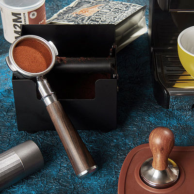 Shock Absorbent Silicone Cuboid Knock Box for Coffee Tea Tools Customized Size BAMBOO