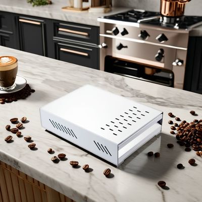Small Classic Style Heavy-Duty Stainless Steel Knock Box Perfect for Foam Milk in Commercial Settings