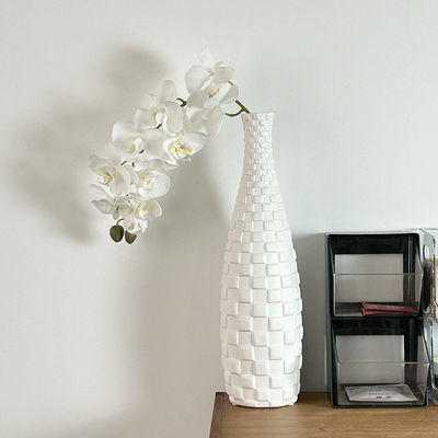Rattan Decorative Vase Customized Tall White Capiz Shell Vase for Modern Home Decor
