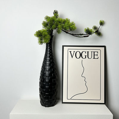Rattan Decorative Vase Customized Tall White Capiz Shell Vase for Modern Home Decor