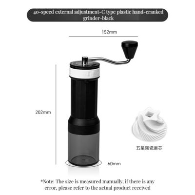 Modern Design Handheld Coffee Grinder with Customized Color and Portable Plastic Body