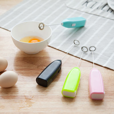 Handheld Electric Milk Frother with Foam Feature and Stand Rechargeable Silicone Wood
