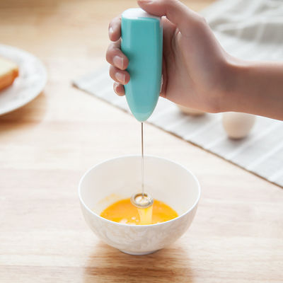 Handheld Electric Milk Frother with Foam Feature and Stand Rechargeable Silicone Wood