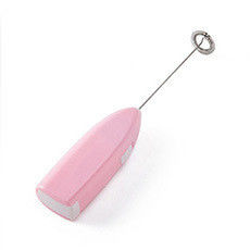Handheld Electric Milk Frother with Foam Feature and Stand Rechargeable Silicone Wood