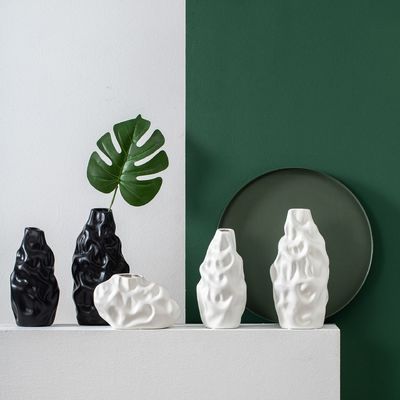 Custom Unique Silver Plated Porcelain Flower Vase for Wedding Table Decoration