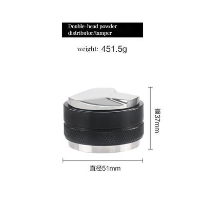Metal Coffee Leveling Tool for Cafe Accessories 54mm Dual Head Espresso Tamper Distributor