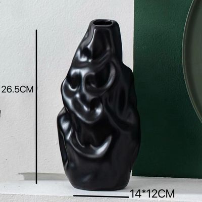 Ceramic Decorative Table Top Flower Vases Custom Silver Plated Modern Art Deco Style