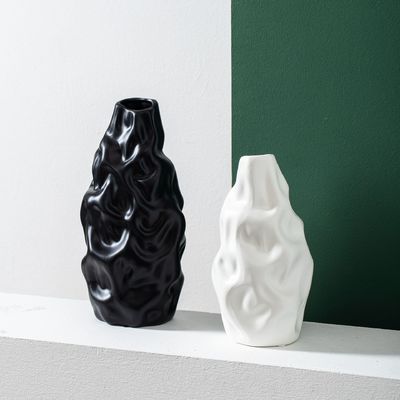 Ceramic Decorative Table Top Flower Vases Custom Silver Plated Modern Art Deco Style