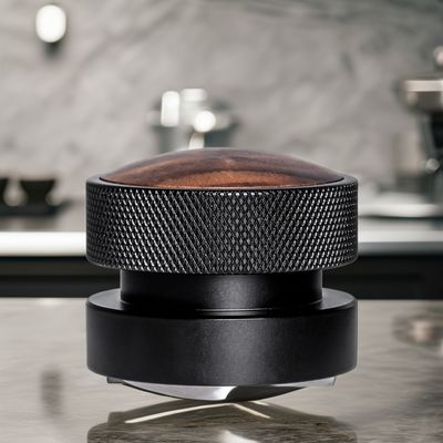 58mm Stainless Steel Espresso Tamper Set with Walnut Wood Cap Durable and Eco-Friendly