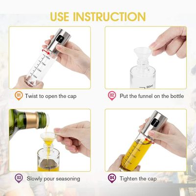 Silver Lecythus Kitchen Home BBQ Sprayer for Grilling Oil Cooking Bottle Dispenser 2024