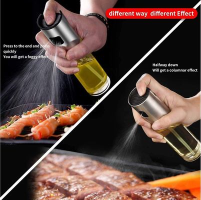 Silver Lecythus Kitchen Home BBQ Sprayer for Grilling Oil Cooking Bottle Dispenser 2024