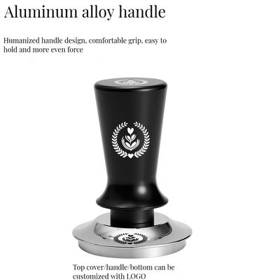 Custom Logo Aluminium Espresso Tamper with Steady Spring Load Calibrated 51mm 53mm 58mm Size