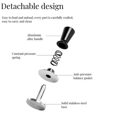 Custom Logo Aluminium Espresso Tamper with Steady Spring Load Calibrated 51mm 53mm 58mm Size
