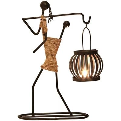 Customized Sizes Romantic Silver Iron Candlestick Holder for Christmas and Home Decor