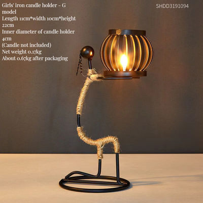 Customized Sizes Romantic Silver Iron Candlestick Holder for Christmas and Home Decor