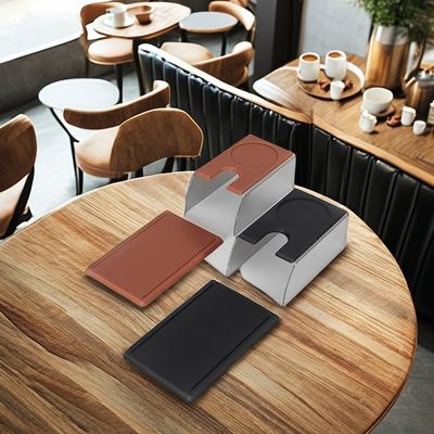 Eco-Friendly Coffee Tamper Station for Espresso Lovers Solid Wood and Stainless Steel