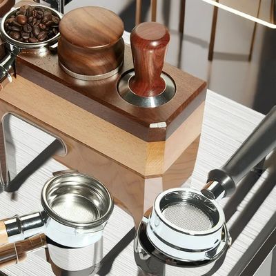 Portable Ultimate Hand Pour Coffee Set with 58mm Stainless Steel Funnel and Solid Wood Portafilter