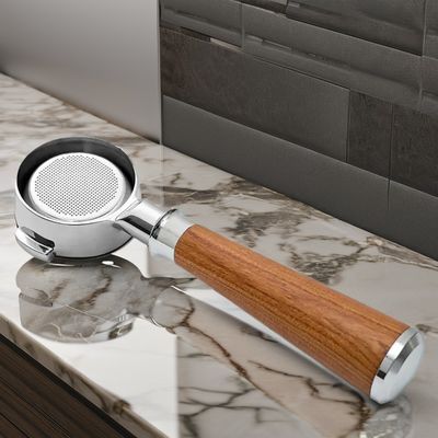58mm Portable Coffee Maker Kit with Stainless Steel Funnel and Solid Wood Portafilter