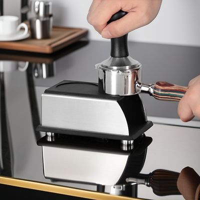Barista Espresso Coffee Tamper Holder Eco-friendly Black Stainless Steel Custom Design