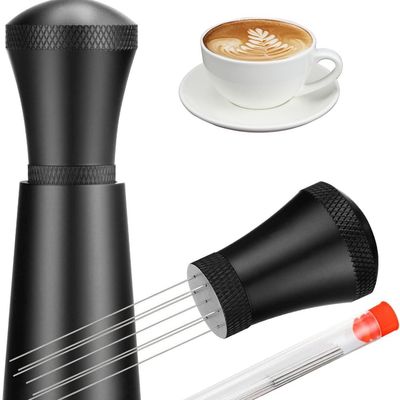 Stainless Steel Espresso Distributor Classic Design with Ceramic Coffee Powder Needles