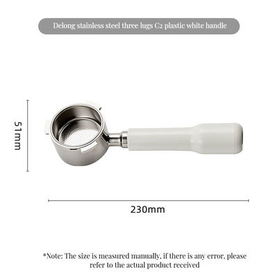 Customized Color 51mm Ceramic Coffee Portafilter with Novelty Design Bottomless Handle
