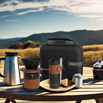 Stainless Steel Hand Grinder Ceramic Filter Cup for Easy Coffee Brewing on-the-go
