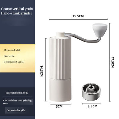 Adjustable Speed Cordless Reusable Manual Mill Portable 48mm Flat Burr Coffee Grinder