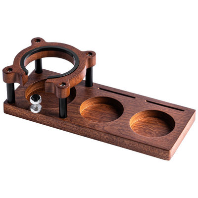 Customized Size Modern Solid Wood Organizer with Tamping Station and Portafilter Holder