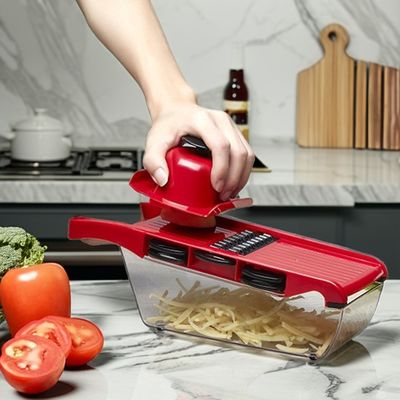 Get Perfectly Sliced Produce with 16 Blades Bamboo and Stainless Steel Slicer Durable