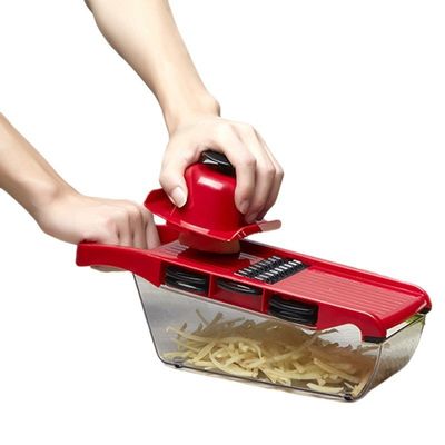 Home Kitchen Tool 16 Function Bamboo and Plastic Salad Slicer Manual Vegetable Chopper Dicer