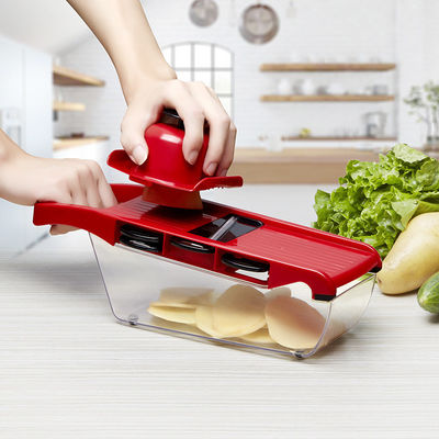 Home Kitchen Tool 16 Function Bamboo and Plastic Salad Slicer Manual Vegetable Chopper Dicer